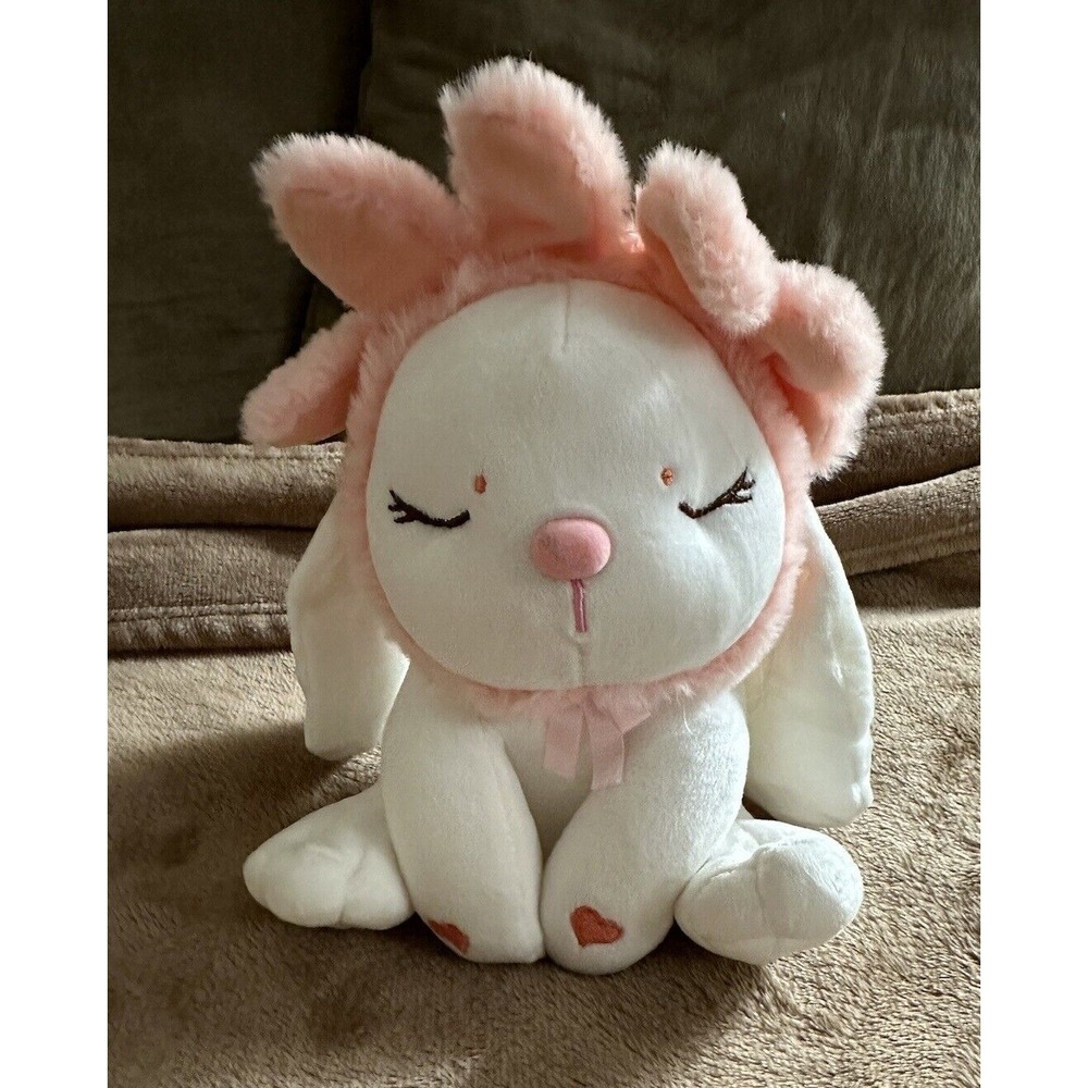 Qsiwole Plush Princess‎ Peach Petal Kawaii Plush Easter Bunny Rabbit Hearts Vtg